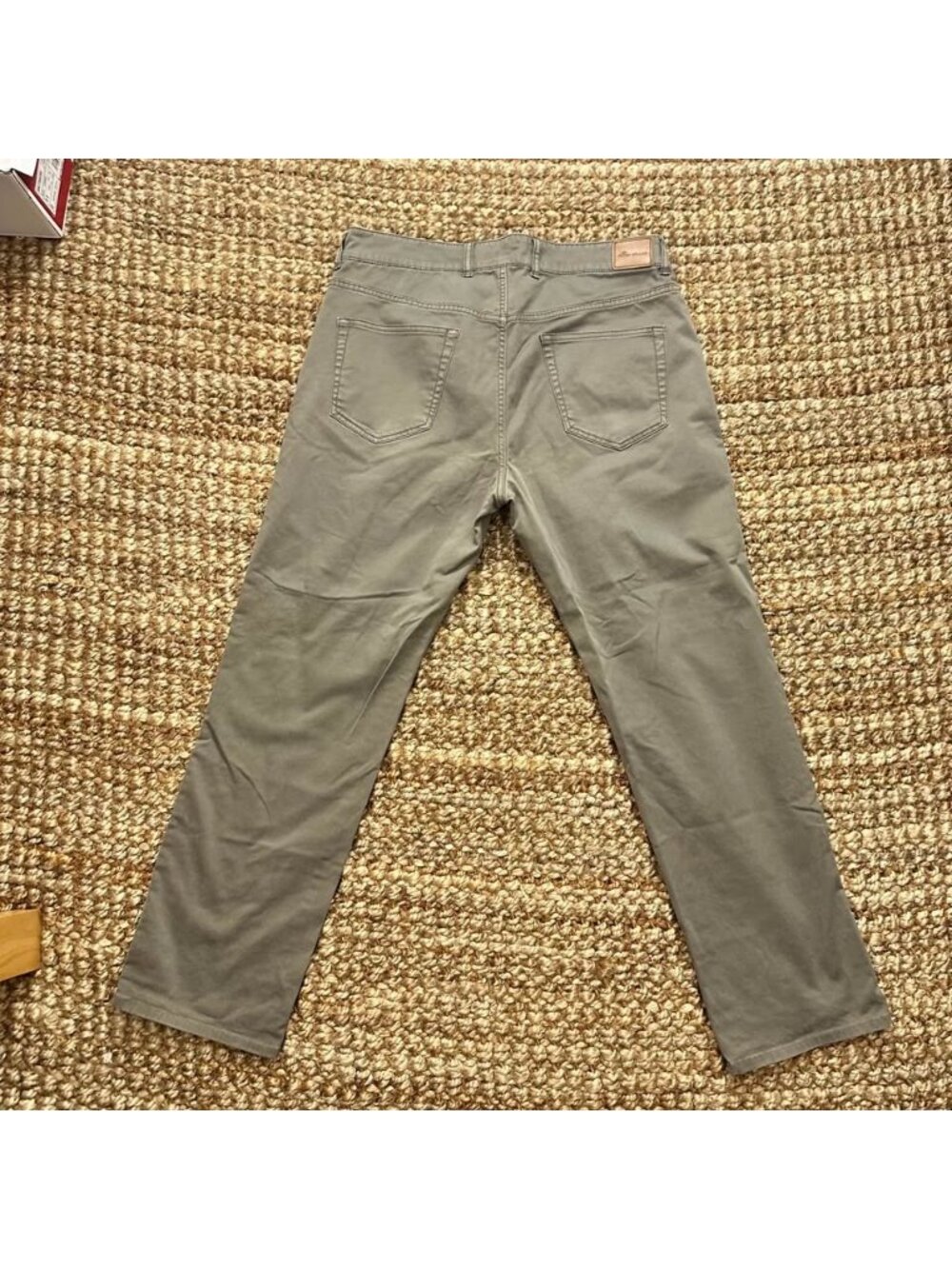 Peter Millar Mens Performance Chino Pants Straight Leg Tan Brown Stretch 34x30 - Picture 2 of 9